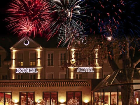 Feuerwerk über Hotel Domizil an Silvester